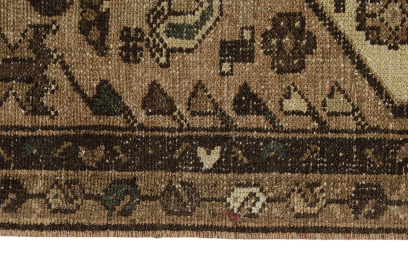 2x10 Ivory and Brown Persian Traditional Runner