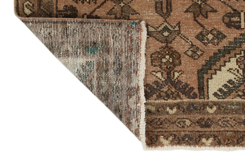 2x10 Ivory and Brown Persian Traditional Runner