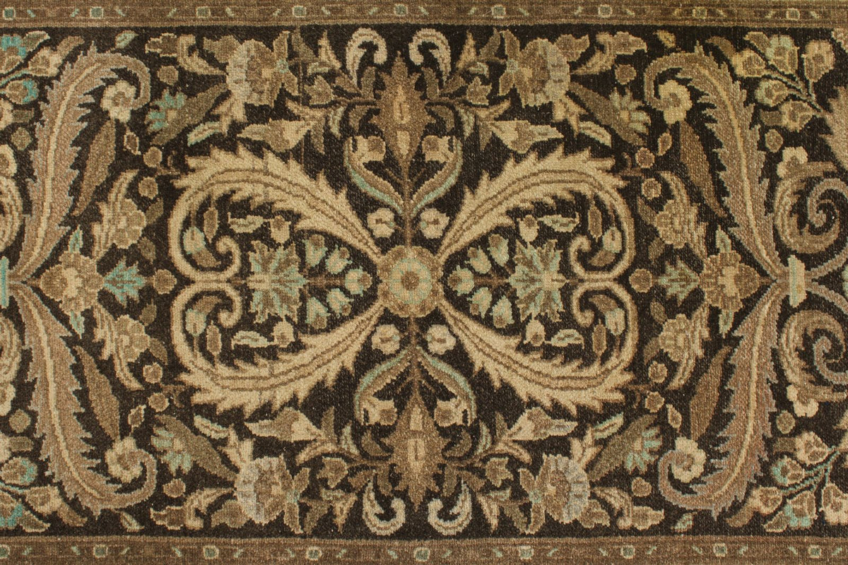 3x11 Ivory and Brown Turkish Persian Runner