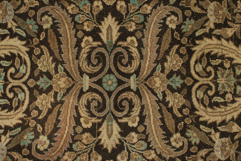 3x11 Ivory and Brown Turkish Persian Runner