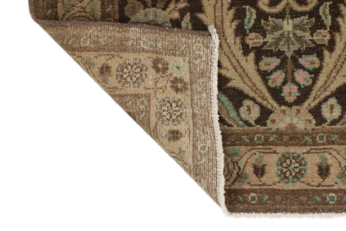 3x11 Ivory and Brown Turkish Persian Runner