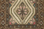 3x9 Ivory and Brown Turkish Persian Runner