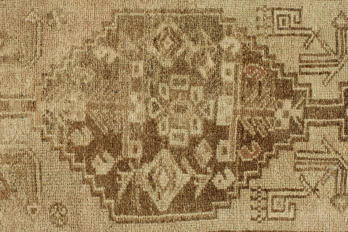 2x9 Ivory and Brown Persian Runner