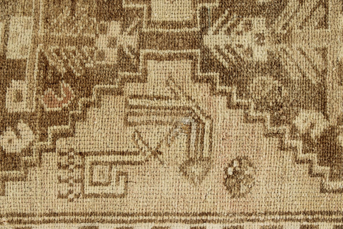 2x9 Ivory and Brown Persian Runner