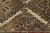 2x9 Ivory and Brown Persian Traditional  Runner