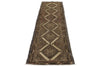2x9 Ivory and Brown Persian Traditional  Runner