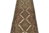 2x9 Ivory and Brown Persian Traditional  Runner