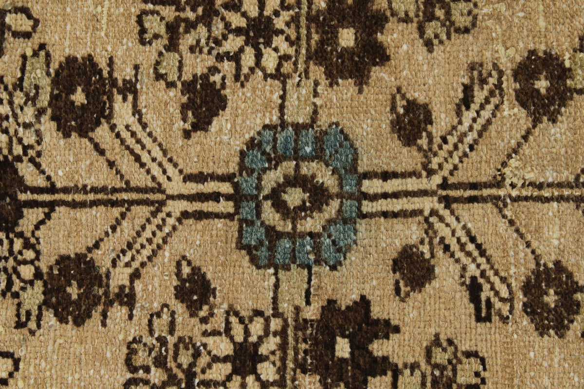 3x13 Beige and Brown Persian Traditional  Runner