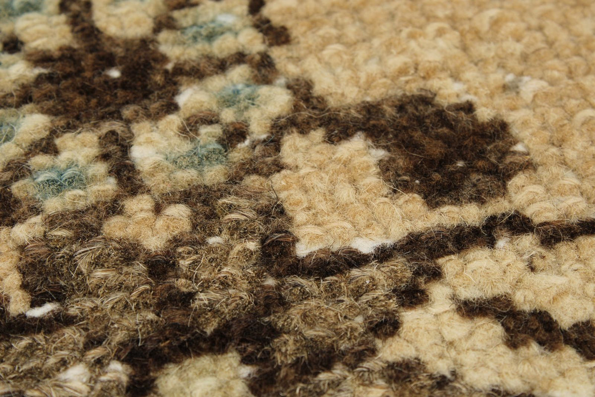 3x13 Beige and Brown Persian Traditional  Runner