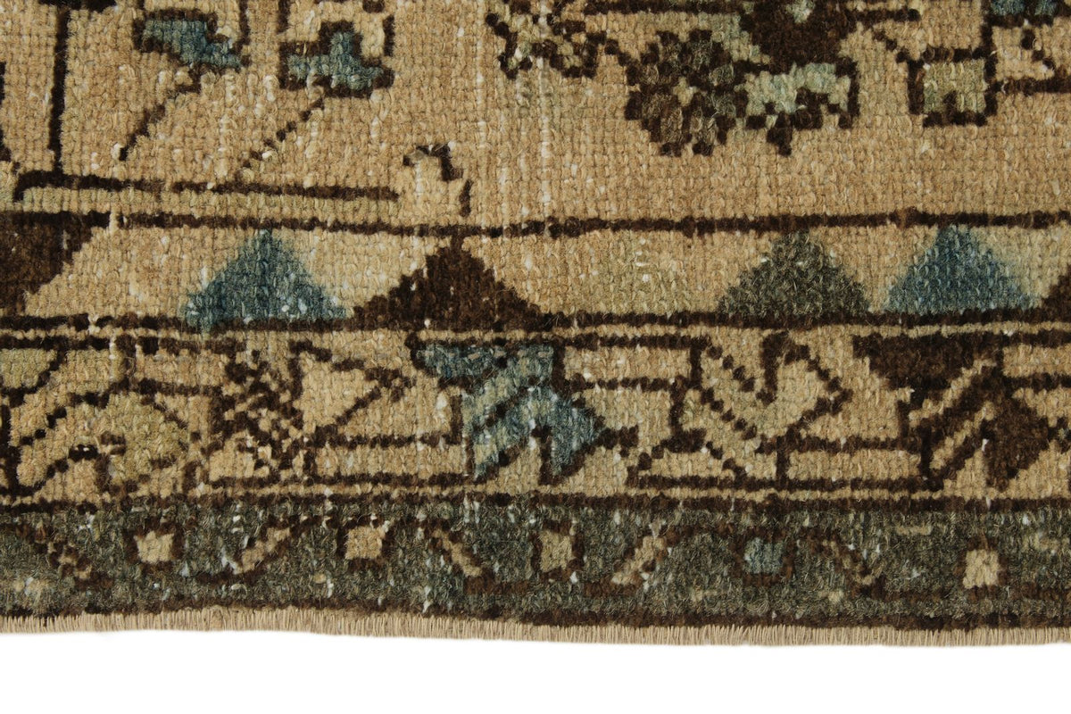 3x13 Beige and Brown Persian Traditional  Runner