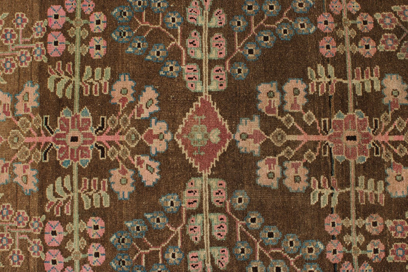 3x10 Brown and Pink Persian Traditional Runner
