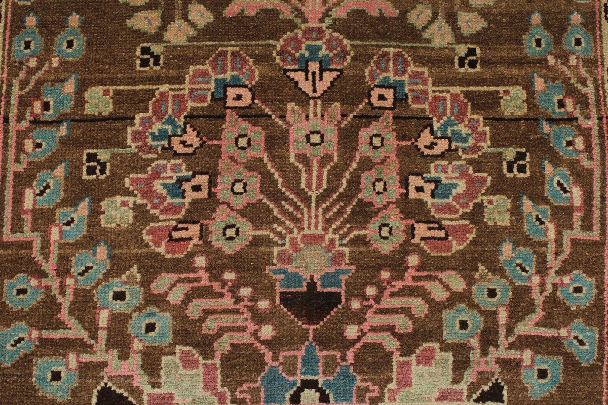 3x10 Brown and Pink Persian Traditional Runner