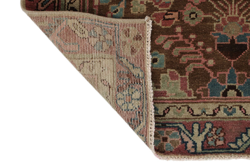 3x10 Brown and Pink Persian Traditional Runner
