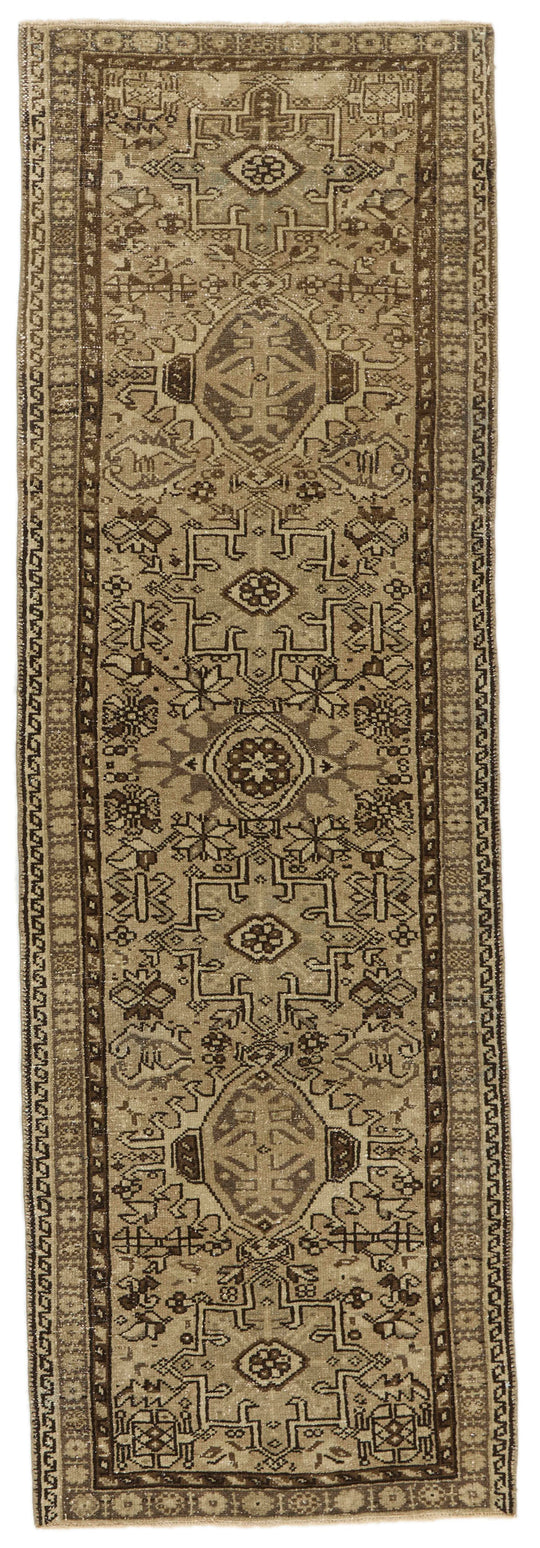3x8 Beige and Brown Persian Runner