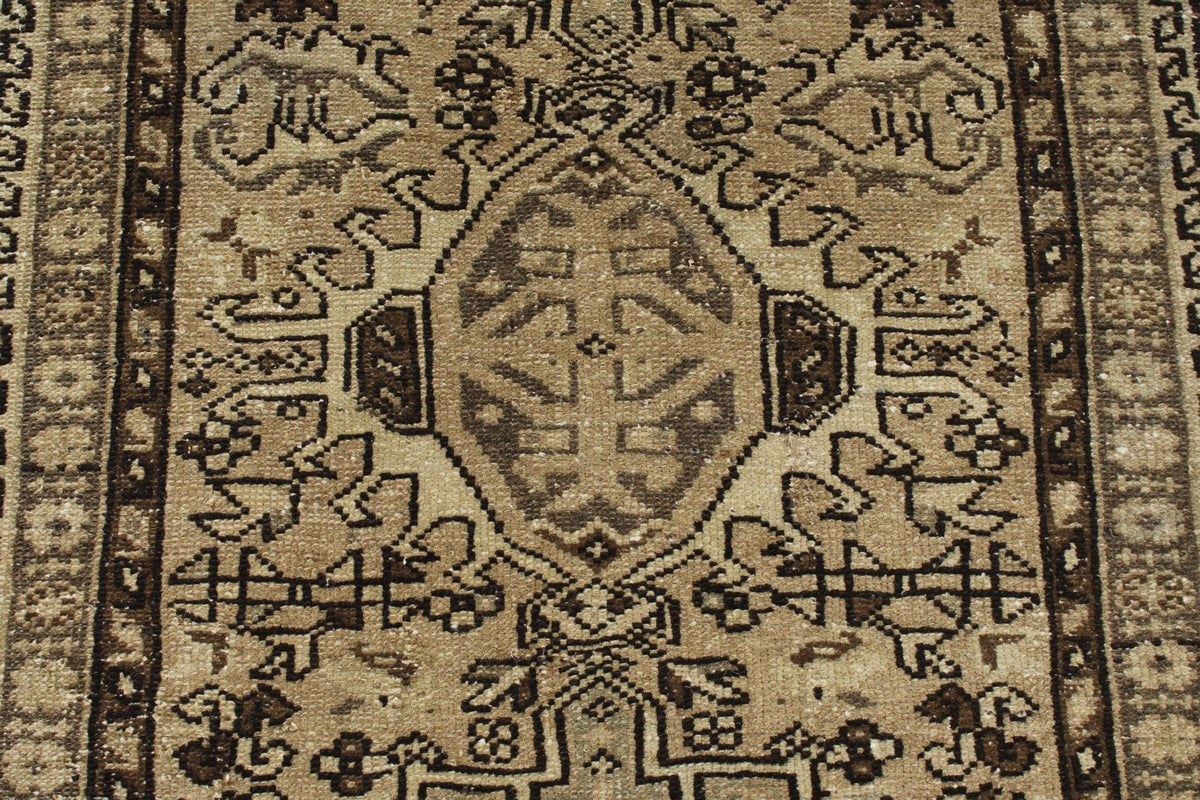 3x8 Beige and Brown Persian Runner