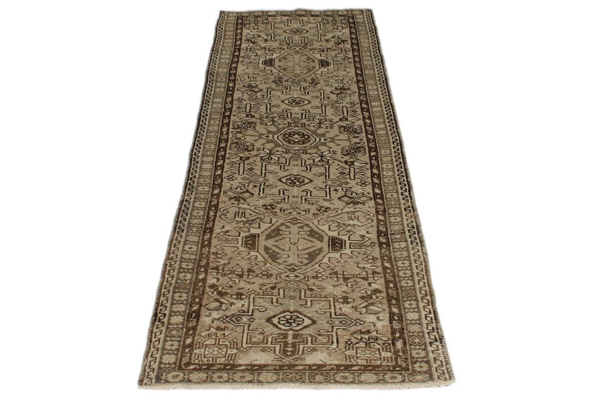 3x8 Beige and Brown Persian Runner