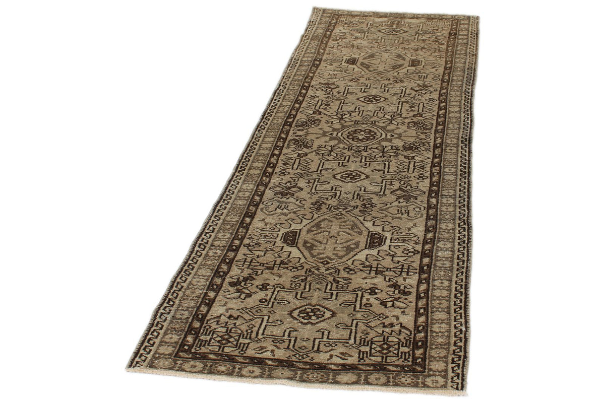 3x8 Beige and Brown Persian Runner