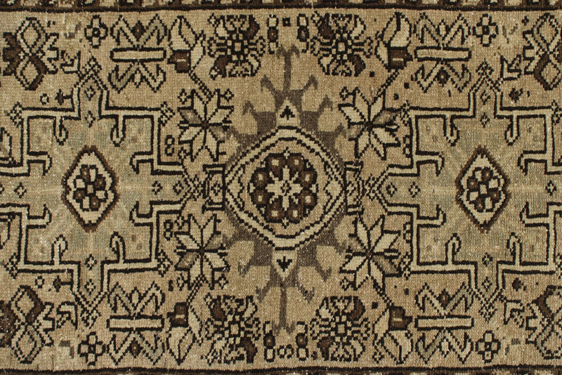 3x8 Beige and Brown Persian Runner