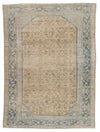 4x5 Light Brown and Light Blue Persian Traditional Rug