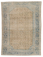 4x5 Light Brown and Light Blue Persian Traditional Rug