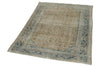 4x5 Light Brown and Light Blue Persian Traditional Rug