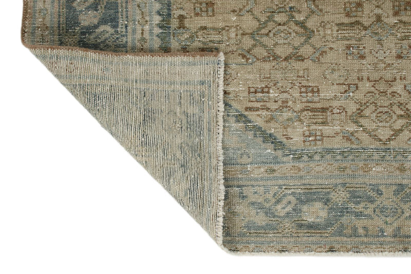 4x5 Light Brown and Light Blue Persian Traditional Rug