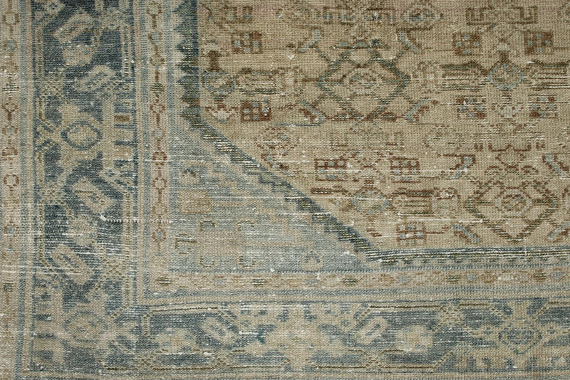 4x5 Light Brown and Light Blue Persian Traditional Rug