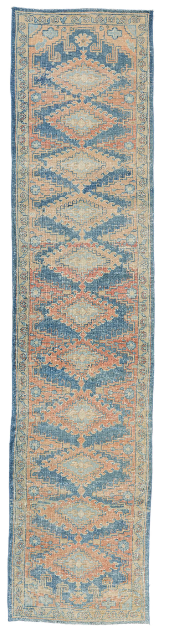 3x11 Blue and Rust Turkish Persian Runner