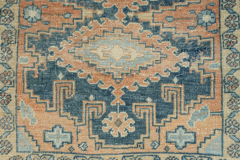 3x11 Blue and Rust Turkish Persian Runner