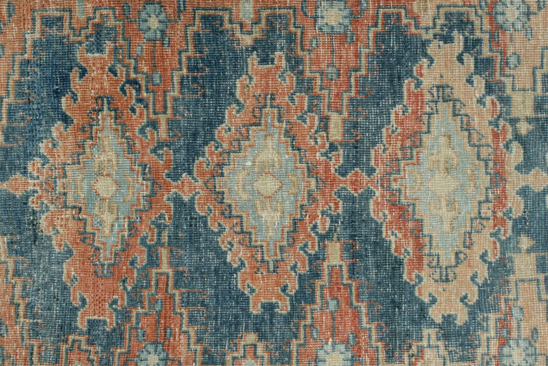 3x11 Blue and Rust Turkish Persian Runner