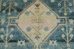 5x7 Ivory and Light Blue Persian Tribal Rug