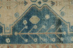 5x7 Ivory and Light Blue Persian Tribal Rug