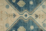 5x7 Ivory and Light Blue Persian Tribal Rug