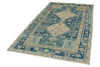 5x7 Ivory and Light Blue Persian Tribal Rug