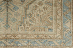 5x8 Ivory and Light Blue Persian Rug