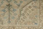 5x8 Ivory and Light Blue Persian Rug