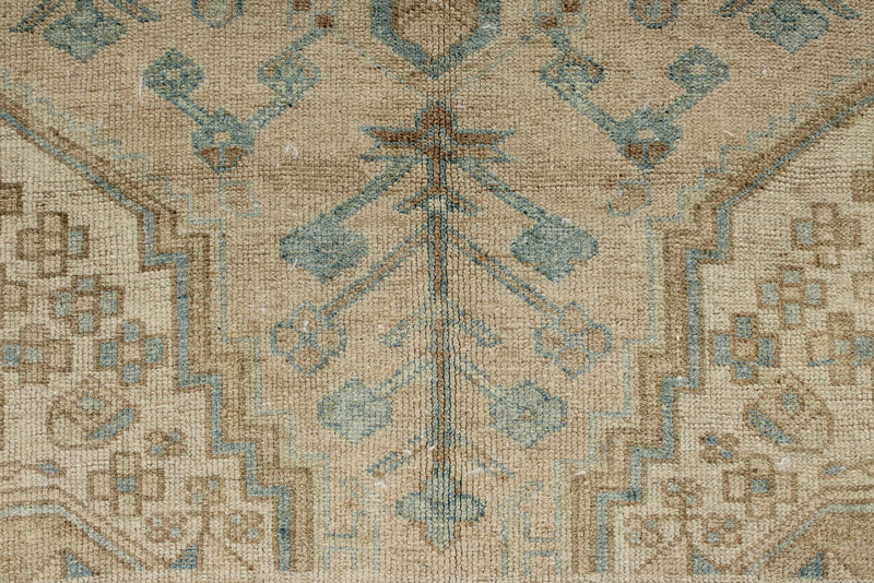 5x8 Ivory and Light Blue Persian Rug
