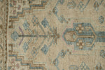 5x8 Ivory and Light Blue Persian Rug