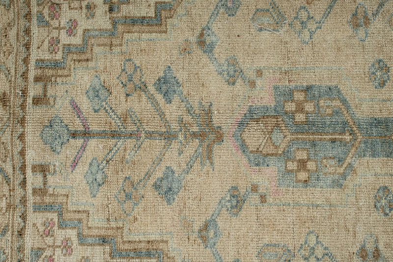 5x8 Ivory and Light Blue Persian Rug