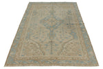 5x8 Ivory and Light Blue Persian Rug