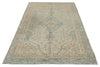5x8 Ivory and Light Blue Persian Rug