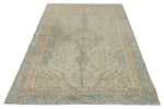 5x8 Ivory and Light Blue Persian Rug