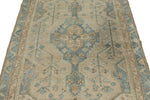 5x8 Ivory and Light Blue Persian Rug