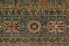 5x6 Rust and Light Blue Persian Tribal Rug
