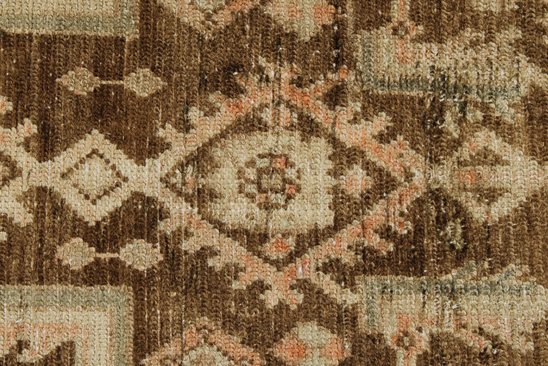4x16 Brown and Ivory Persian Traditional Runner