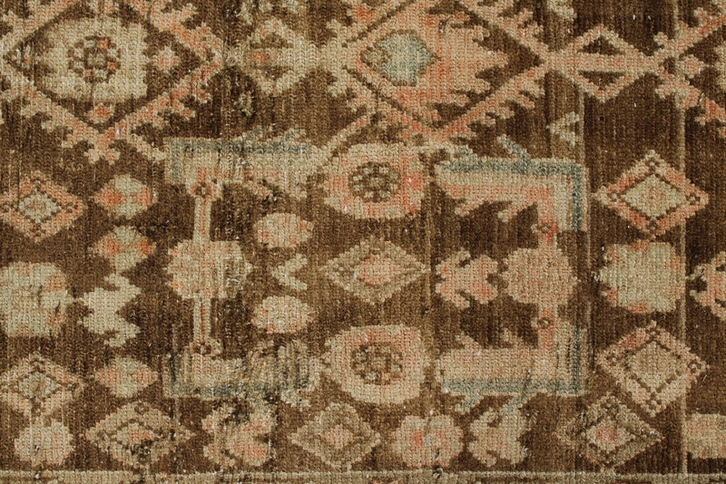 4x16 Brown and Ivory Persian Traditional Runner