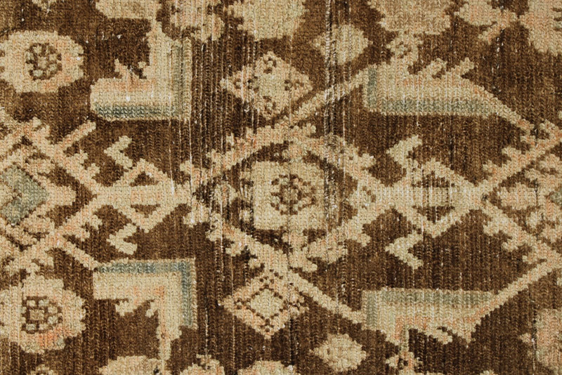 4x16 Brown and Ivory Persian Traditional Runner