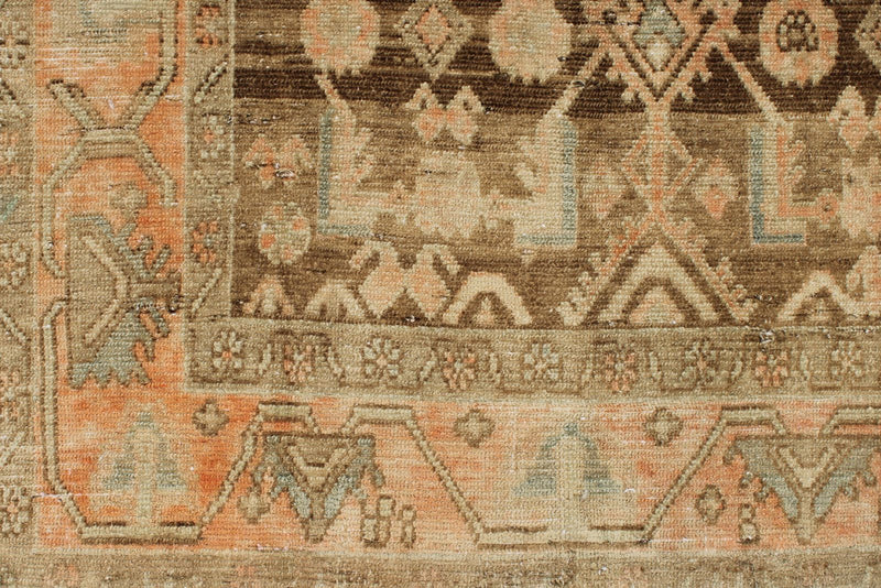 4x16 Brown and Ivory Persian Traditional Runner