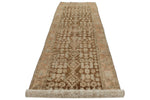 4x16 Brown and Ivory Persian Traditional Runner