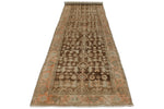 4x16 Brown and Ivory Persian Traditional Runner
